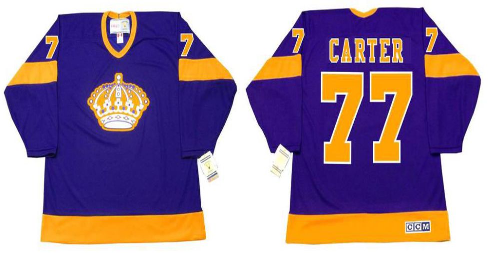 2019 Men Los Angeles Kings #77 Carter Purple CCM NHL jerseys->los angeles kings->NHL Jersey